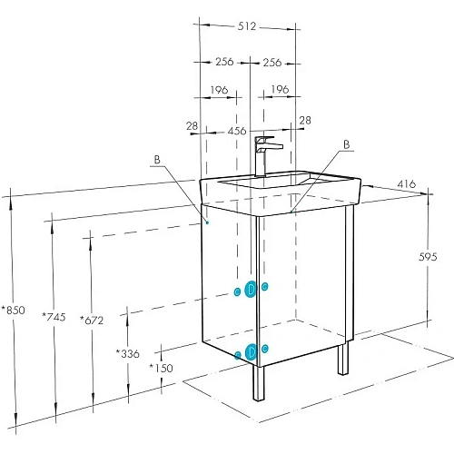 Тумба под раковину Aquaton Кантри 55 белый, дуб верона 1A257601AHB20 Тумба под раковину Aquaton Кантри 55 белый, дуб верона 1A257601AHB20