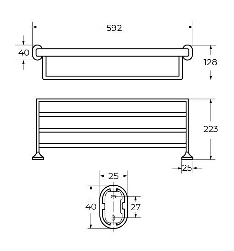 Полотенцедержатель Art&Max Ovale AM-E-4022B Полотенцедержатель Art&Max Ovale AM-E-4022B