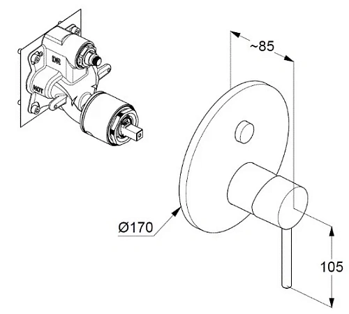 Смеситель для душа Kludi BOZZ 386595376 белый матовый Смеситель для душа Kludi BOZZ 386595376 белый матовый