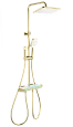 Душевая система Wonzon & Woghand с термостатом, брашированное золото (WW-B4174-BG) Душевая система Wonzon & Woghand с термостатом, брашированное золото (WW-B4174-BG)