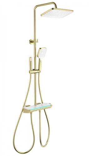 Душевая система Wonzon & Woghand с термостатом, брашированное золото (WW-B4174-BG) Душевая система Wonzon & Woghand с термостатом, брашированное золото (WW-B4174-BG)