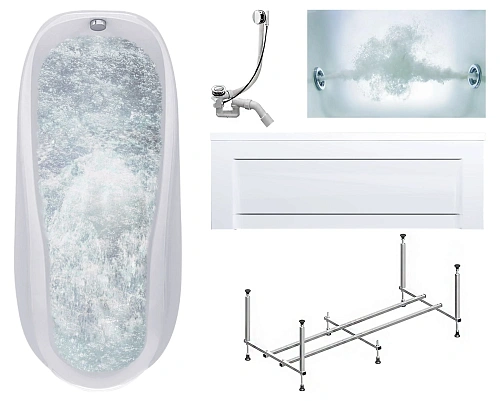 Акриловая ванна Timo KILO KILO1775-KT17-SPV1505-T-CM-FP17H 170x75 гидромассажная 6 джет Акриловая ванна Timo KILO KILO1775-KT17-SPV1505-T-CM-FP17H 170x75 гидромассажная 6 джет