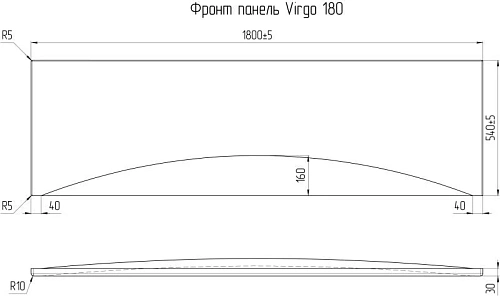 Экран для ванны фронтальный Cersanit VIRGO 180 (A64874) 64874 Экран для ванны фронтальный Cersanit VIRGO 180 (A64874) 64874