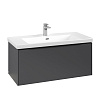 Картинка анонса товара «тумба под раковину villeroy &amp; boch subway 3.0 с подсветкой graphite / graphite c569l1vr»
