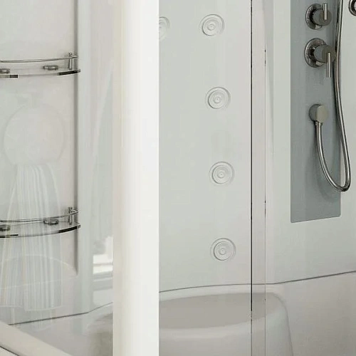 Душевая кабина Radomir Диана 108х139 1-05-1-0-0-0610 высокий поддон с каркасом, слив-перелив, стекло прозрачное, профиль белый Душевая кабина Radomir Диана 108х139 1-05-1-0-0-0610 высокий поддон с каркасом, слив-перелив, стекло прозрачное, профиль белый