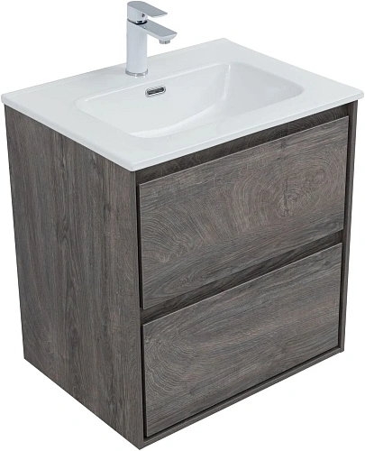 Тумба под раковину Aquanet Милан 60 дуб рошелье 00336372 подвесная Тумба под раковину Aquanet Милан 60 дуб рошелье 00336372 подвесная