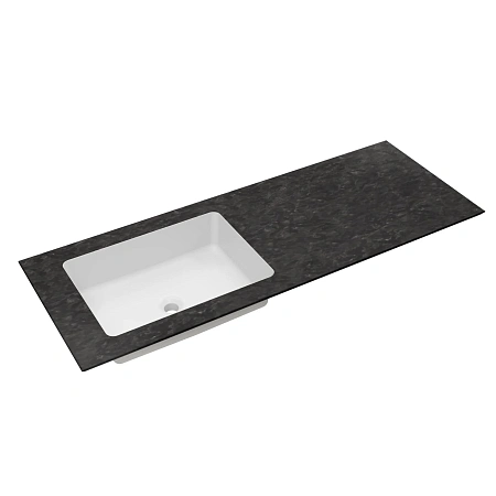 Раковина Vincea VWTB-4LX140VB-L из натурального мрамора, левая, черный Версаче Раковина Vincea VWTB-4LX140VB-L из натурального мрамора, левая, черный Версаче