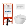Комплект унитаза BelBagno SFERA-R BB046CHR/SC с сиденьем, инсталляцией 2 в 1 BelBagno BB026/BB042BL (BB046CHR/SC/BB026/BB042BL)