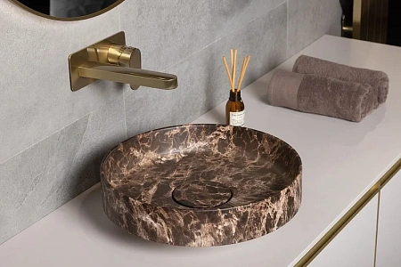 Раковина Boheme Corian 400x130 Emprador 801-ED накладная Раковина Boheme Corian 400x130 Emprador 801-ED накладная