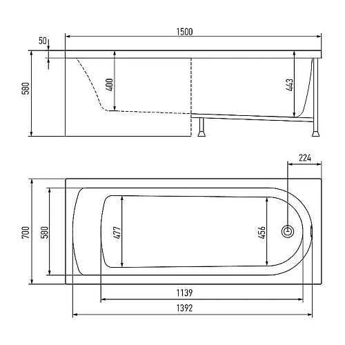 Акриловая ванна Alex Baitler MICHIGAN 150 прямоугольная 150х70 MICHIGAN 150*70 Акриловая ванна Alex Baitler MICHIGAN 150 прямоугольная 150х70 MICHIGAN 150*70