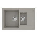 Кухонная мойка Lemark RAMZA 760 врезная из кварцгранита, с крылом, грей 9910039 Кухонная мойка Lemark RAMZA 760 врезная из кварцгранита, с крылом, грей 9910039
