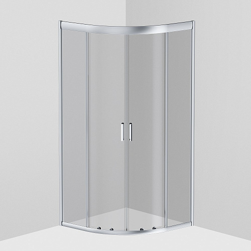 Душевой уголок AM.PM Gem W90G-401-090WT 90х90, стекло прозрачное, профиль матовое серебро, без поддо Душевой уголок AM.PM Gem W90G-401-090WT 90х90, стекло прозрачное, профиль матовое серебро, без поддо