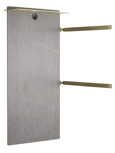 Полотенцесушитель электрический Wonzon & Woghand STUTTGART (WW-A504G-BG) с каменной плитой серый мрамор, брашированное золото Полотенцесушитель электрический Wonzon & Woghand STUTTGART (WW-A504G-BG) с каменной плитой серый мрамор, брашированное золото
