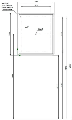 Зеркальный шкаф Aquanet Оптима 70 с LED подсветкой 00311861 Зеркальный шкаф Aquanet Оптима 70 с LED подсветкой 00311861