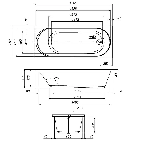 Акриловая ванна AM.PM X-Joy W94A-170-070W-A1 170х70 Акриловая ванна AM.PM X-Joy W94A-170-070W-A1 170х70