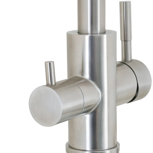 Смеситель для кухни Paini Norda NRPW6433VEB90 с подводом для фильтра, никель Смеситель для кухни Paini Norda NRPW6433VEB90 с подводом для фильтра, никель