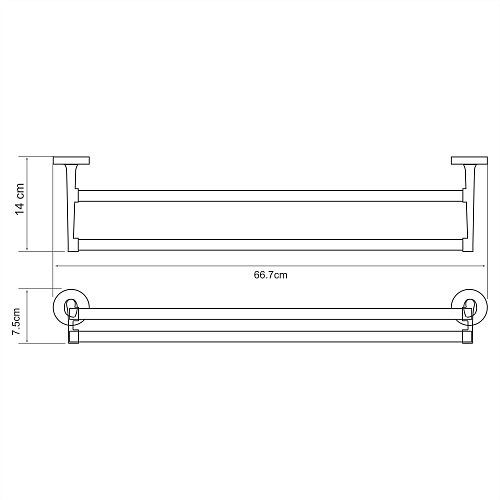 Полотенцедержатель WasserKRAFT Rhein K-6240 хром Полотенцедержатель WasserKRAFT Rhein K-6240 хром