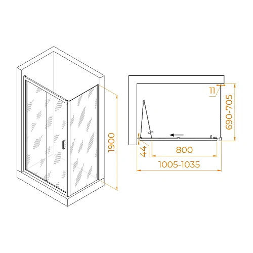 Душевой уголок RGW PA-142 (PA-21+Z-050-5) 1000x700 мм 060814207-11 Душевой уголок RGW PA-142 (PA-21+Z-050-5) 1000x700 мм 060814207-11