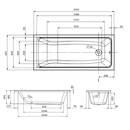 Каркас для ванны AM.PM Gem W90A-160-070W-R 160х70 см Каркас для ванны AM.PM Gem W90A-160-070W-R 160х70 см