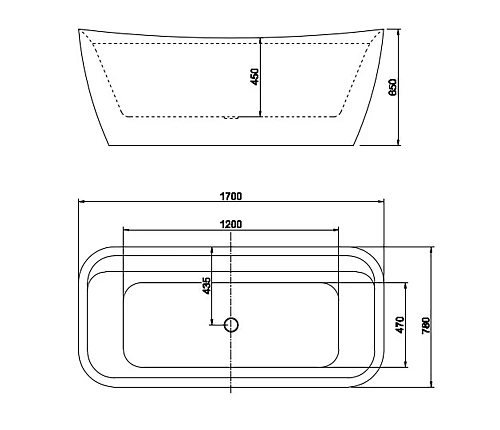Акриловая ванна Aquatek AQ-197778 АМАДЕО 1700 x 780 x 650 отдельностоящая, белая Акриловая ванна Aquatek AQ-197778 АМАДЕО 1700 x 780 x 650 отдельностоящая, белая