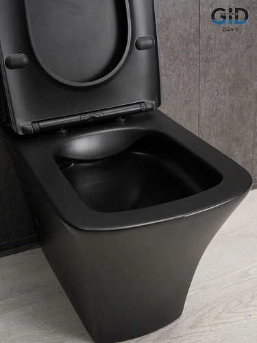 Унитаз напольный Gid Tn2184Bm 62252Y черный матовый 62.5x37x83 с крышкой микролифт Унитаз напольный Gid Tn2184Bm 62252Y черный матовый 62.5x37x83 с крышкой микролифт