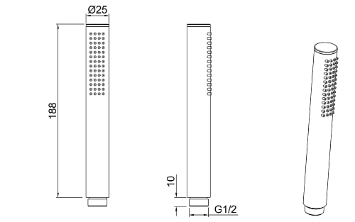 Душевая лейка Allen Brau Priority 5.31020-00 Душевая лейка Allen Brau Priority 5.31020-00