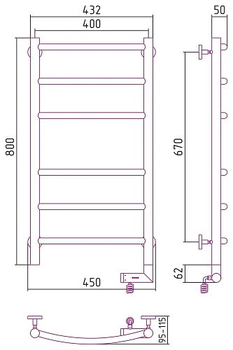 Полотенцесушитель электрический Сунержа Галант 2.0 800х400 МЭМ правый 30-5201-8040 Матовый белый Полотенцесушитель электрический Сунержа Галант 2.0 800х400 МЭМ правый 30-5201-8040 Матовый белый