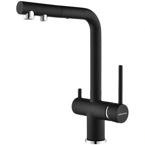 Смеситель для кухни Paulmark SERPENTINE черный Se213222-BLM Смеситель для кухни Paulmark SERPENTINE черный Se213222-BLM