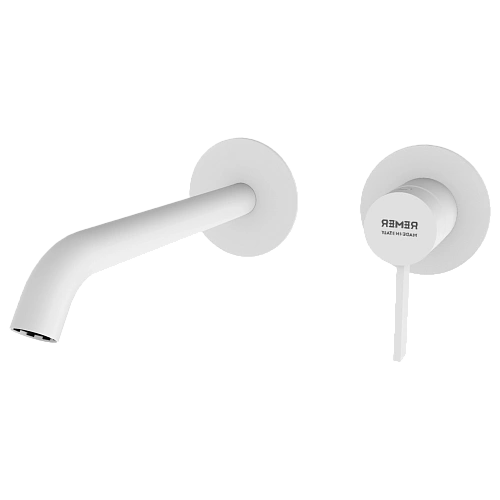 Смеситель для раковины Remer Metrica MC15PLWBBO, белый матовый Смеситель для раковины Remer Metrica MC15PLWBBO, белый матовый