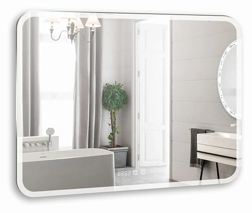 Зеркало Silver mirrors Стив 915х685 - 3 подогрев, часы, сенсорный выключатель ФР-00001060 Зеркало Silver mirrors Стив 915х685 - 3 подогрев, часы, сенсорный выключатель ФР-00001060