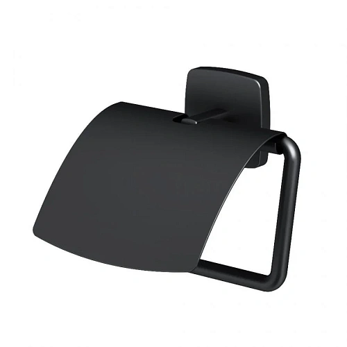 Держатель туалетной бумаги AM.PM Gem A90341422 с крышкой, черный Держатель туалетной бумаги AM.PM Gem A90341422 с крышкой, черный