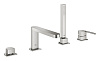 Картинка анонса товара «смеситель на борт ванны grohe plus на 4 отверстия, суперсталь (29307dc3)»