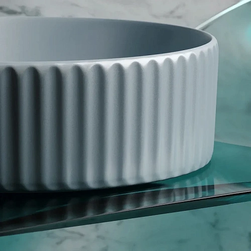 Раковина Ceramica Nova ELEMENT CN6057MHL серо-голубой матовый накладная Раковина Ceramica Nova ELEMENT CN6057MHL серо-голубой матовый накладная