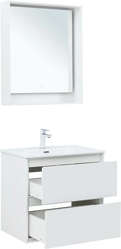 Тумба под раковину Aquanet Милан 70 белый глянец 00336368 подвесная Тумба под раковину Aquanet Милан 70 белый глянец 00336368 подвесная