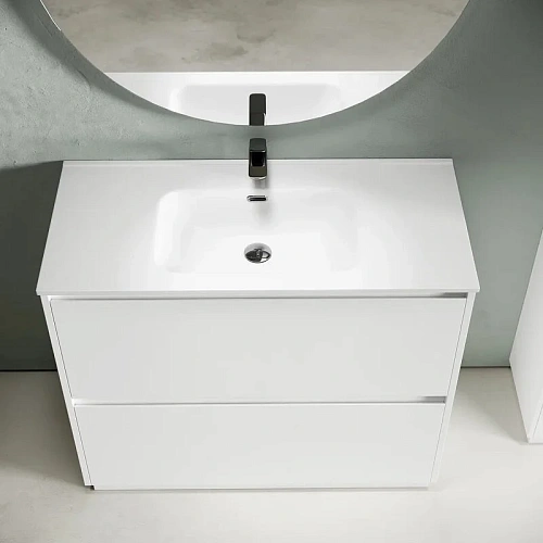 Тумба под раковину Sancos Libra Floor LB100FW напольная, 990х450х840 белый глянец Тумба под раковину Sancos Libra Floor LB100FW напольная, 990х450х840 белый глянец