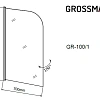 Шторка на ванну GROSSMAN GR-100/1 (150x70) алюминиевый профиль, стекло прозрачное 6мм Шторка на ванну GROSSMAN GR-100/1 (150x70) алюминиевый профиль, стекло прозрачное 6мм