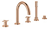 Картинка анонса товара «смеситель на борт ванны grohe atrio new на 5 отверстий, теплый закат глянец (19923da3)»