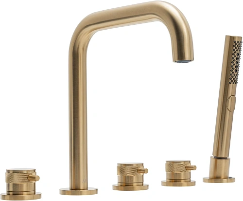 Смеситель на борт ванны Allen Brau Priority 5.31007-GB (с внутренней частью) золото браш Смеситель на борт ванны Allen Brau Priority 5.31007-GB (с внутренней частью) золото браш