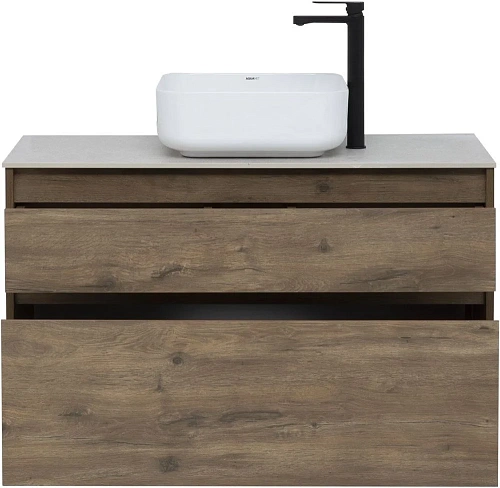 Тумба под раковину Aquanet Nova Lite 100 дуб рустикальный (2 ящика) 00249521 Тумба под раковину Aquanet Nova Lite 100 дуб рустикальный (2 ящика) 00249521