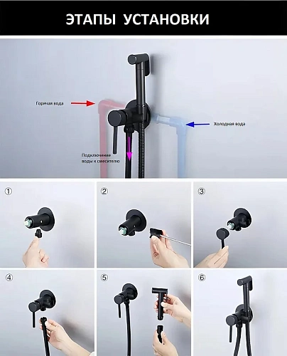 Гигиенический душ BOCH MANN BRAIES BM10411 GR CK-P07GR из латуни, с шлангом 120 см, серый Гигиенический душ BOCH MANN BRAIES BM10411 GR CK-P07GR из латуни, с шлангом 120 см, серый