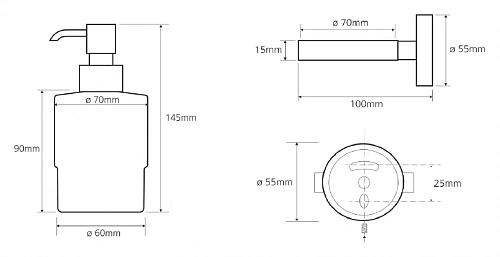 Дозатор жидкого мыла Bemeta OMEGA 104109102 Дозатор жидкого мыла Bemeta OMEGA 104109102