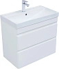 Тумба с раковиной Aquanet Слим 70 00348179 белый сатин