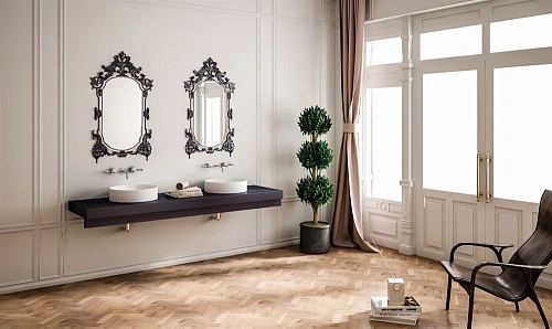 Раковина STWORKI накладная 43 3043-KL белый глянец 559790 Раковина STWORKI накладная 43 3043-KL белый глянец 559790