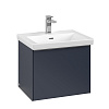 Картинка анонса товара «тумба под раковину villeroy &amp; boch subway 3.0 с подсветкой marine blue / marine blue c579l0vq»
