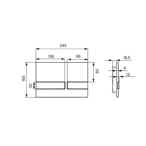 Клавиша смыва Iddis белая Unifix 006 (UNI06WCi77) Клавиша смыва Iddis белая Unifix 006 (UNI06WCi77)