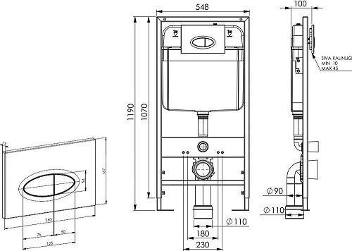Комплект Унитаз подвесной STWORKI Ноттвиль SETK3104-2616 безободковый, с микролифтом, черный + Систе 587773 Комплект Унитаз подвесной STWORKI Ноттвиль SETK3104-2616 безободковый, с микролифтом, черный + Систе 587773