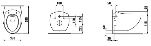 Унитаз подвесной Laufen Alessi Rimless 2097.1 безободковый (8.2097.1.400.000.1) Унитаз подвесной Laufen Alessi Rimless 2097.1 безободковый (8.2097.1.400.000.1)