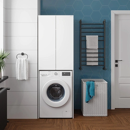 Шкаф Onika Милтон 67 см 306702 напольный, белый, для стиральной машины, разборный Шкаф Onika Милтон 67 см 306702 напольный, белый, для стиральной машины, разборный