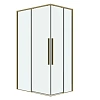 Душевой уголок GROSSMAN Galaxy 1/2.K33.01.11.32.00-1/2.K33.01.90.32.00 (110х90х195) раздвижная,золото сатин,стекло прозрачное