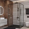 Душевой уголок CEZARES LUX-AH-FS-11-110/100-C-GM 110x100 см, профиль оружейная сталь, стекло прозрачное Душевой уголок CEZARES LUX-AH-FS-11-110/100-C-GM 110x100 см, профиль оружейная сталь, стекло прозрачное